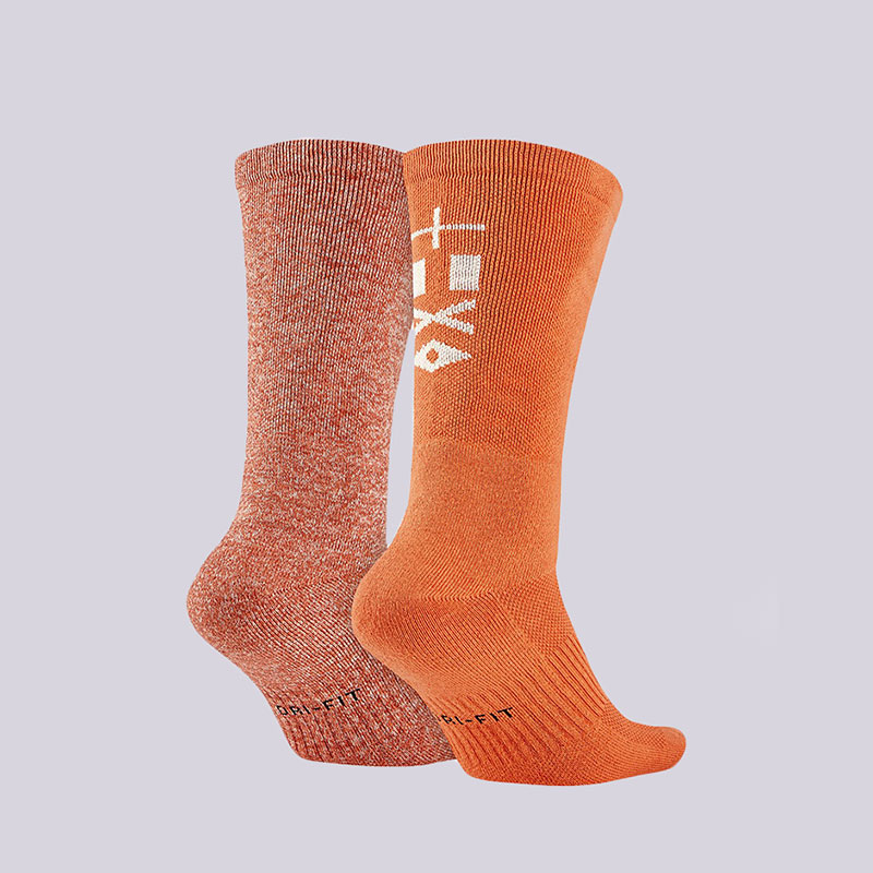 мужские оранжевые носки Nike SB Skateboarding Crew Socks (2 Pair) SX6855-902 - цена, описание, фото 2